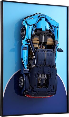 Wall Display Frame Compatible with Lego 42083 Bugatti Chiron – Vertical Mount | Gallery-Grade Aluminum Frame, 20×30 Collectible Car Wall Art, Easy DIY Installation (Blue Technic Supercar) in Saudi Arabia