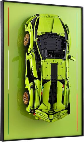 إطار عرض حائطي متوافق مع Lego 42083 Bugatti Chiron - حامل عمودي | إطار من الألومنيوم بدرجة المعرض، لوحة فنية جدارية للسيارة مقاس 20 × 30، سهلة التركيب بنفسك (سيارة سوبر تكنيك زرقاء) in Kuwait
