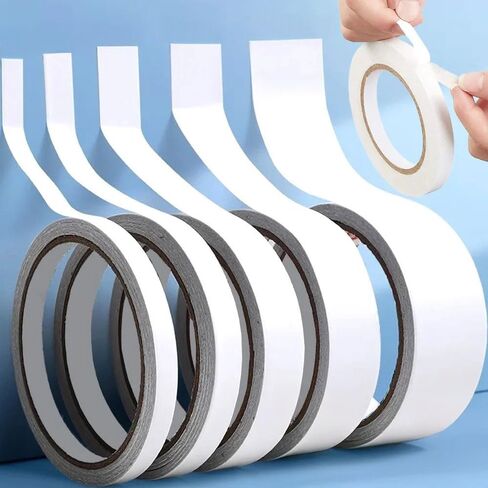 3Rolls Self Adhesive Tapes Strips Multi-Size Strong Sticky Double Sided Tapes for DIY Craft Home Office School Sticker (8m*20mm) in Saudi Arabia