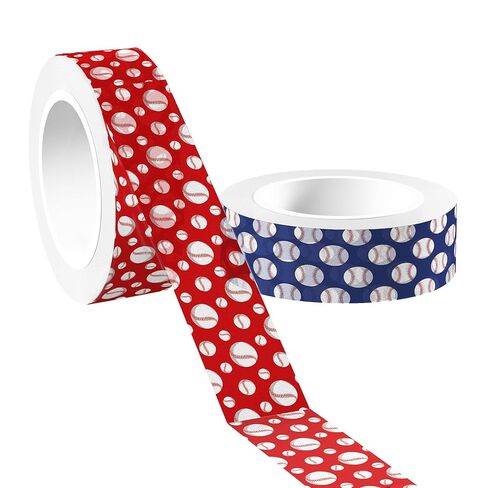 12 Rolls Baseball Washi Tape - Sport Stadium Themed Decorative Masking Tape for DIY Crafts, Gift Wrapping, Scrapbooking & Party Favors in Saudi Arabia