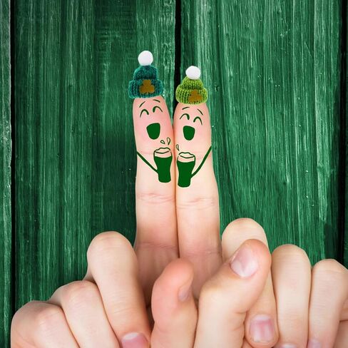 25pcs Knit Hats for Saint Patrick Day Crafts Vibrant Accessories for Dollhouse Decorations Phone Cases Party Unique Miniature Ornaments Shamrock Design in Saudi Arabia