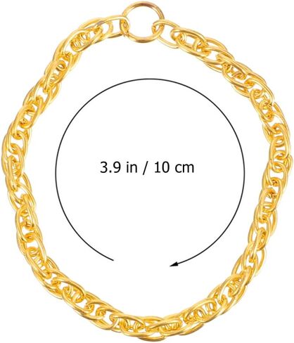Garneck 25pcs Mini Golden Necklaces for Doll: Tiny Chains Pendant Jewelry for Doll Dress up Costume - DIY Dollhouse Outfit Decoration Props for Kids in Saudi Arabia