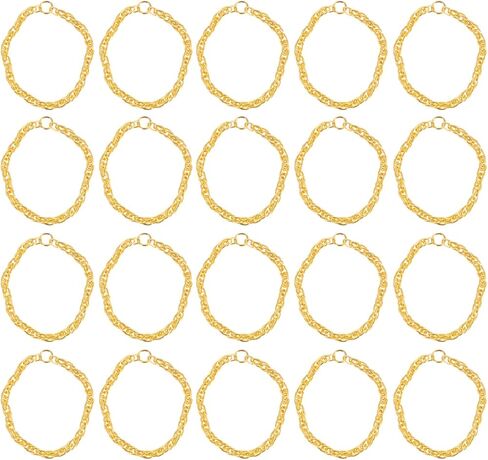 Garneck 25pcs Mini Golden Necklaces for Doll: Tiny Chains Pendant Jewelry for Doll Dress up Costume - DIY Dollhouse Outfit Decoration Props for Kids in Saudi Arabia