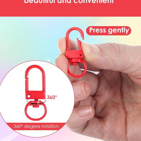 50PCS Lobster Claw Clasps for Keychains Swivel Snap Hooks Key Chain Hooks for Jewelry Making Purse Bags Dog Tags Keychain Clasp Connector Art Crafts in Saudi Arabia