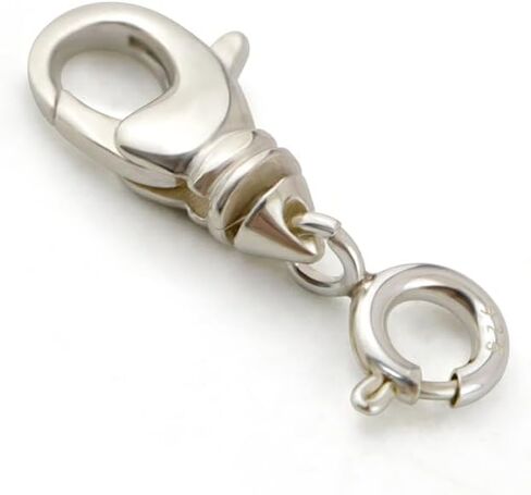 1pc 925 Sterling Silver Bracelet Extender Clasp Lobster Clasp and Closures Double Claw Connector for DIY Jewelry Making (Silver(S)) in Kuwait