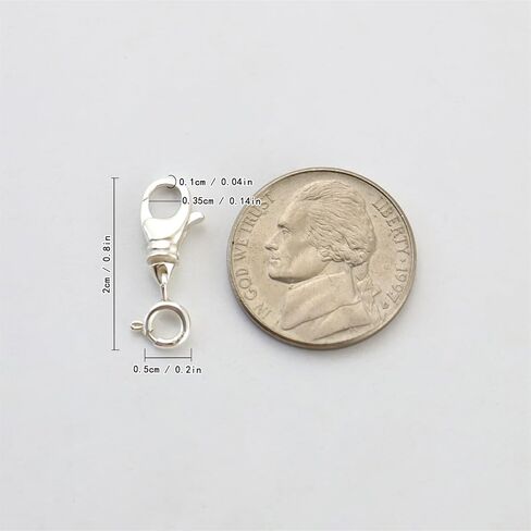 1pc 925 Sterling Silver Bracelet Extender Clasp Lobster Clasp and Closures Double Claw Connector for DIY Jewelry Making (Silver(S)) in Kuwait