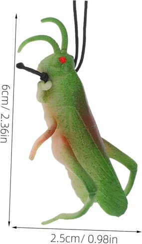 12 قطعة من مجسمات الجنادب الواقعية من تويفيان لنماذج الحشرات التعليمية للحفلات ذات طابع الحشرات، أغطية الكعكة، حشرة مطاطية ناعمة للأولاد in Kuwait