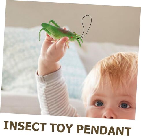 12 قطعة من مجسمات الجنادب الواقعية من تويفيان لنماذج الحشرات التعليمية للحفلات ذات طابع الحشرات، أغطية الكعكة، حشرة مطاطية ناعمة للأولاد in Kuwait