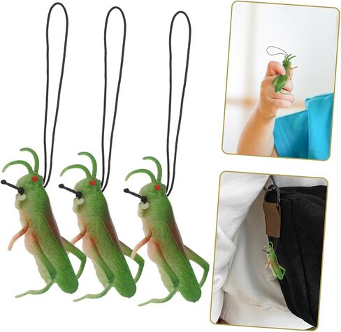 12 قطعة من مجسمات الجنادب الواقعية من تويفيان لنماذج الحشرات التعليمية للحفلات ذات طابع الحشرات، أغطية الكعكة، حشرة مطاطية ناعمة للأولاد in Kuwait