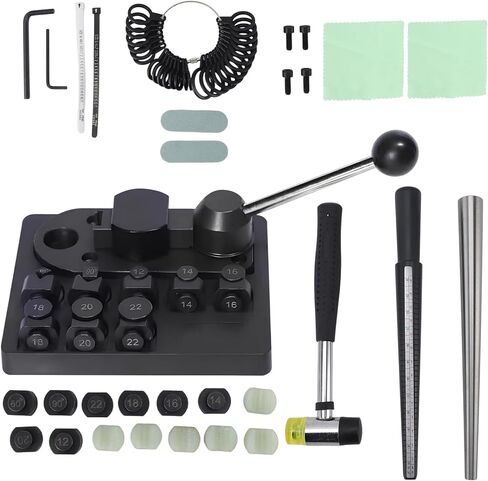 Taddien Ring Bender, Ring Bending Tool with Nylon Dies, Complete Rings Bending Tool Set, Professional Upgraded Ring Making Kit for Jewelers, Spoon, Rings in Saudi Arabia