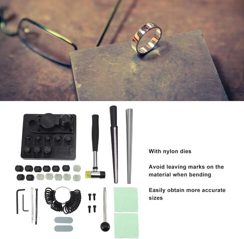 Taddien Ring Bender, Ring Bending Tool with Nylon Dies, Complete Rings Bending Tool Set, Professional Upgraded Ring Making Kit for Jewelers, Spoon, Rings in Saudi Arabia