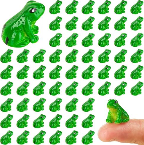 130PCS Mini Resin Frogs Animal Ornaments, Suitable for Garden Lawn, Toy Houses, Miniature Landscapes, DIY Creations, and Home Outdoor Party Decorations in Saudi Arabia