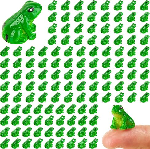 130PCS Mini Resin Frogs Animal Ornaments, Suitable for Garden Lawn, Toy Houses, Miniature Landscapes, DIY Creations, and Home Outdoor Party Decorations in Saudi Arabia
