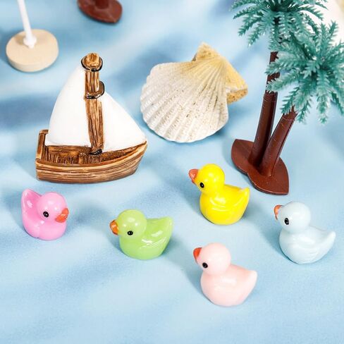160 PCS Mini Resin Duck Figures, 8 Colors Miniature Realistic Plastic Cute Figures, Garden Ornament Decoration for Dollhouse DIY Crafts Landscape Home Decor in Saudi Arabia