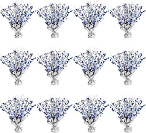 12 Pack Metallic Star Foil Spray Centerpieces for Table Decorations .Vibrant Color Party Decor for Birthday, Graduation, Anniversary, New Year's Eve (Green) in Saudi Arabia