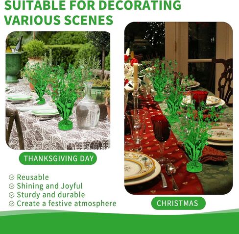 12 Pack Metallic Star Foil Spray Centerpieces for Table Decorations .Vibrant Color Party Decor for Birthday, Graduation, Anniversary, New Year's Eve (Green) in Saudi Arabia