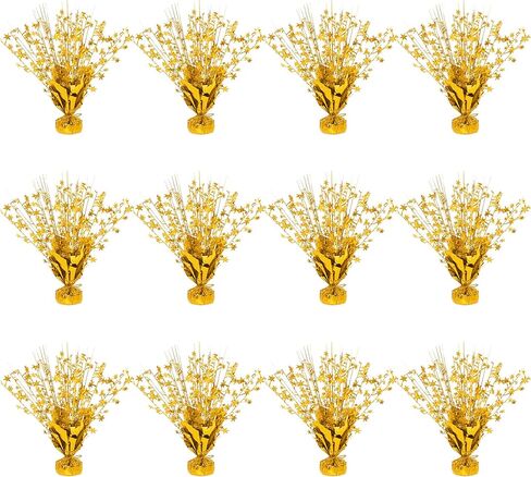 12 Pack Metallic Star Foil Spray Centerpieces for Table Decorations .Vibrant Color Party Decor for Birthday, Graduation, Anniversary, New Year's Eve (Green) in Saudi Arabia