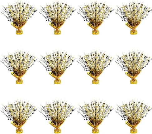 12 Pack Metallic Star Foil Spray Centerpieces for Table Decorations .Vibrant Color Party Decor for Birthday, Graduation, Anniversary, New Year's Eve (Green) in Saudi Arabia