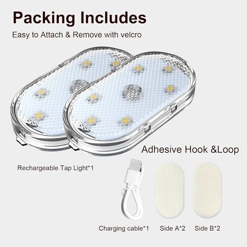 Rechargeable LED Light for Bogg Bags,7-Color Changing, USB-C Charging, 2-Pack in Saudi Arabia