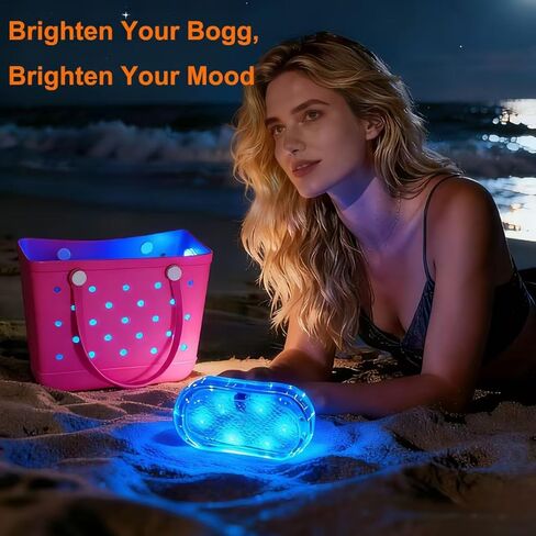 Rechargeable LED Light for Bogg Bags,7-Color Changing, USB-C Charging, 2-Pack in Saudi Arabia