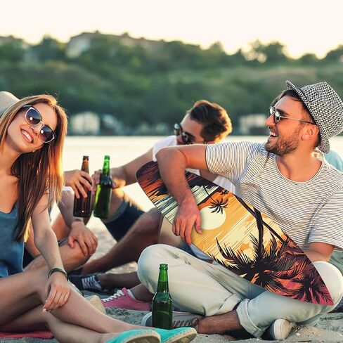 قطعتان من Anglechic مقاس 36 بوصة من الخشب غير المكتمل للحرف اليدوية مقاس كبير بحري فارغ مصنوعات خشبية صيفية للشاطئ DIY ديكور جداري لطلاء ديكور المنزل المعلق حفلة هاواي لوا in Saudi Arabia
