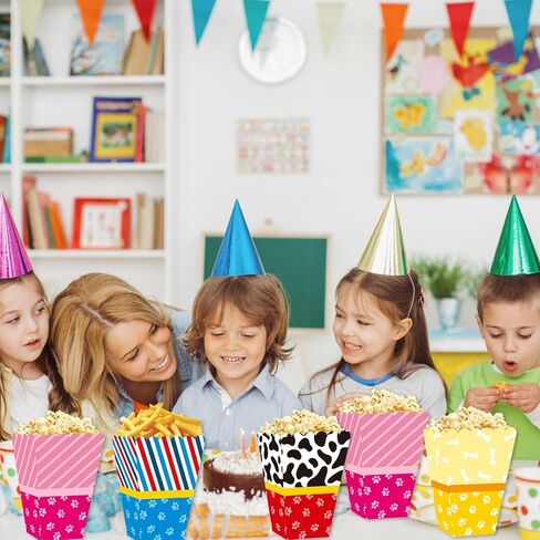 YiBodollar 20PCS Paw Birthday Party Snack Treat Boxes Dog Themed Kids Boys Girls Birthday Party Supplies Favors Decorations in Saudi Arabia