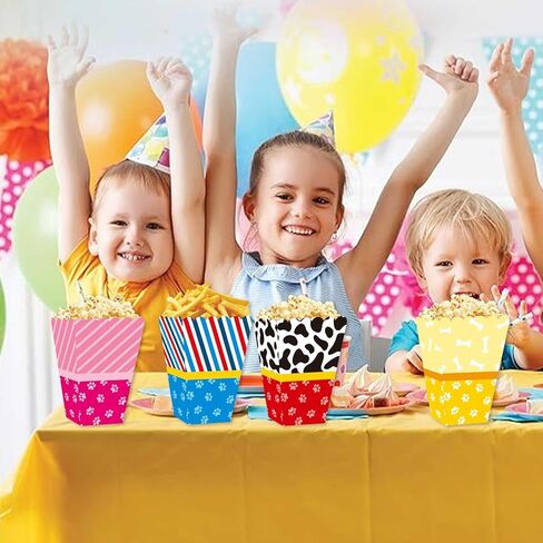 YiBodollar 20PCS Paw Birthday Party Snack Treat Boxes Dog Themed Kids Boys Girls Birthday Party Supplies Favors Decorations in Saudi Arabia
