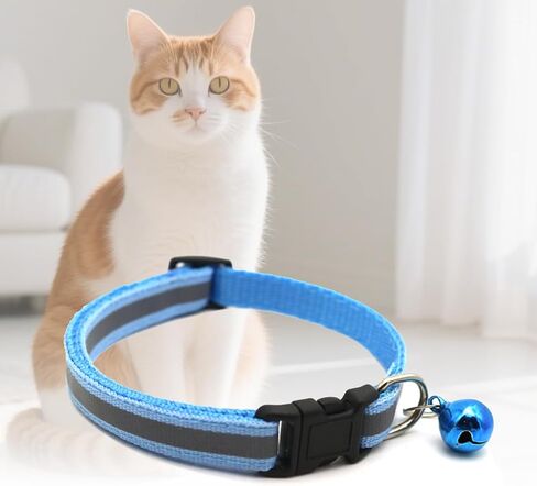 Cat Collar with Bell, Soft Reflective Collars for Cats or Small Dogs,7.4" - 12.6" in Saudi Arabia