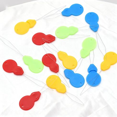 20 Pieces Gourd Shaped Needle Threaders, Quick Needle Threader Tool for Sewing & Embroidery, Compact Portable Threading Set in Saudi Arabia