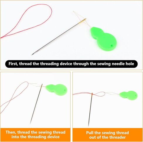 20 Pieces Gourd Shaped Needle Threaders, Quick Needle Threader Tool for Sewing & Embroidery, Compact Portable Threading Set in Saudi Arabia