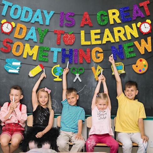 Welcome To School Banner,Today Is A Great Day To Learn Something New Banner for Welcome Back banner School Decorations 1st Day Of school in Saudi Arabia