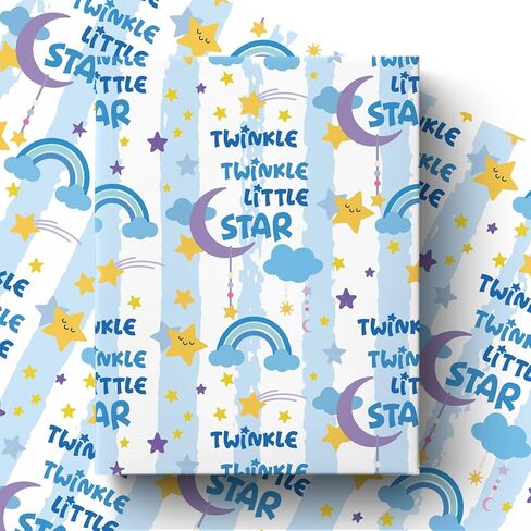 Pineraap Bunny Baby Shower Wrapping Paper Roll for Girl Boy, Hello Little One Design Gift Wrap Paper, Cute Rabbit Gift Packing Paper Art Paper for Baby Shower Newborn Birthday Party, 17Inch x 16.5Feet in Saudi Arabia