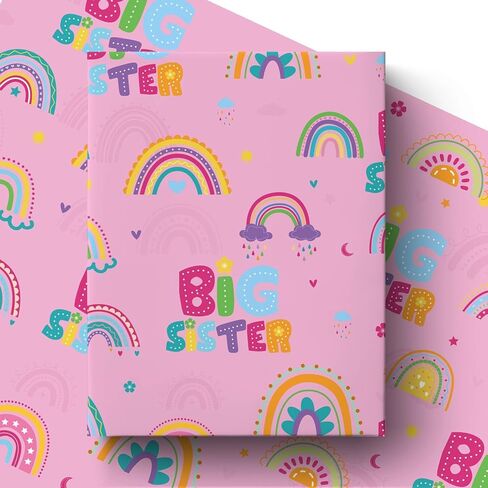 Pineraap Bunny Baby Shower Wrapping Paper Roll for Girl Boy, Hello Little One Design Gift Wrap Paper, Cute Rabbit Gift Packing Paper Art Paper for Baby Shower Newborn Birthday Party, 17Inch x 16.5Feet in Saudi Arabia