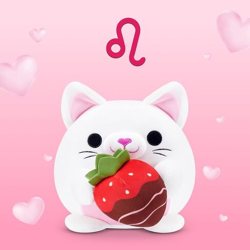 لعبة سناكلز فالنتاين مقاس 8 بوصة (قطة مع شوكولاتة الفراولة) من زورو - حيوان محشو فائق النعومة مع ملحقات عيد الحب، يمكن تجميعها للأطفال والمراهقين والمراهقين والهدايا in Kuwait