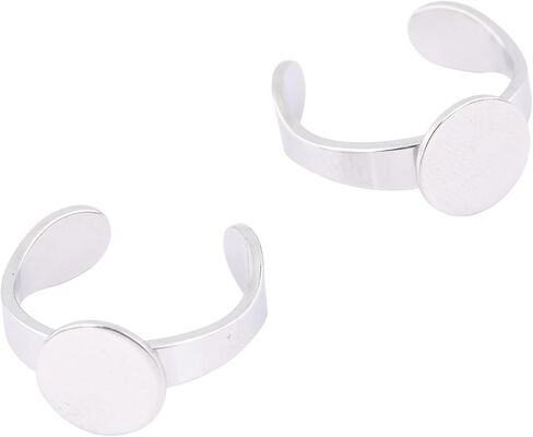 20pcs Stainless Steel 10mm Circle Pad Ring Bezel Settings DIY Fingerring Base Blanks for Jewelry Making Supplies in Saudi Arabia