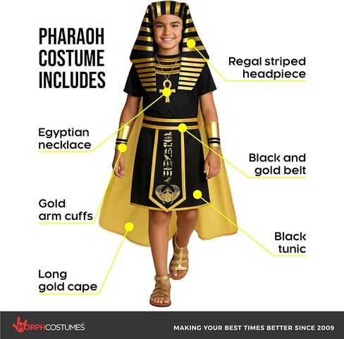 Morph Egyptian Costume Kids, Pharaoh Costume Kids, Egyptian Costumes For Boys, World Book Day Costumes For Boys in Saudi Arabia