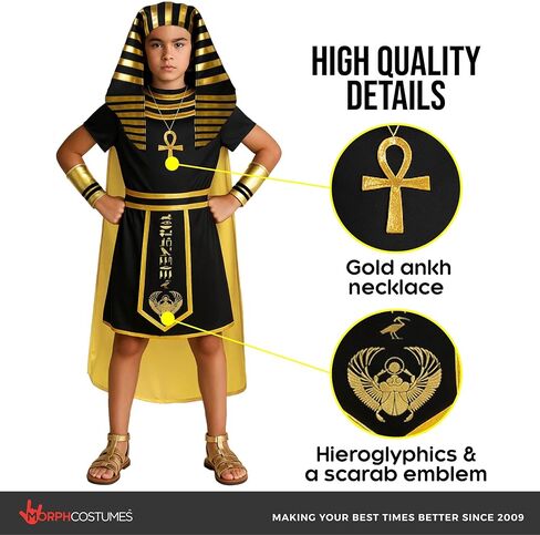 Morph Egyptian Costume Kids, Pharaoh Costume Kids, Egyptian Costumes For Boys, World Book Day Costumes For Boys in Saudi Arabia