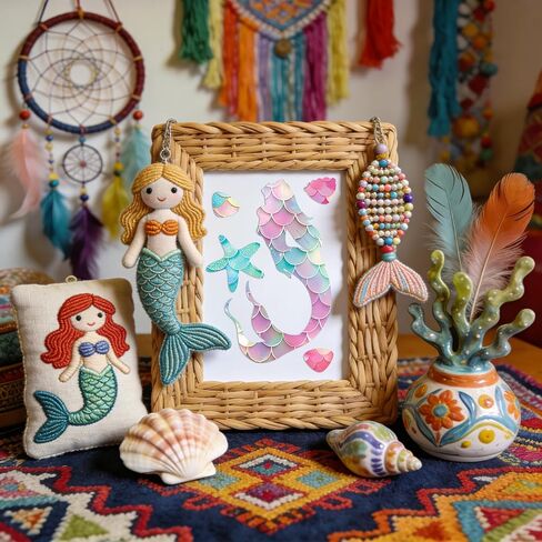 24 Sheet Mermaid Themed Scrapbook Paper, 6"×6" Ocean Patterns Craft Papers, Single-Sided Scales Paper Pad for Card Making Journaling Planner Origami Scrapbook in Kuwait