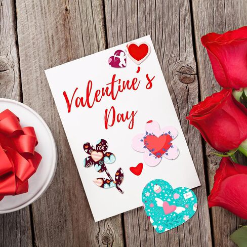 24 Sheet Valentines Day Scrapbook Craft Paper, Vintage Heart Scrapbook Paper Pad, 6"×6" DIY Decorative Craft Papers, Scrapbooking Junk Journal Gift Card Making Supplies in Kuwait