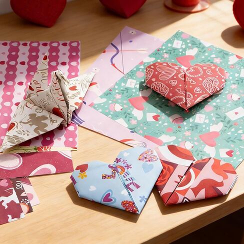 24 Sheet Valentines Day Scrapbook Craft Paper, Vintage Heart Scrapbook Paper Pad, 6"×6" DIY Decorative Craft Papers, Scrapbooking Junk Journal Gift Card Making Supplies in Kuwait