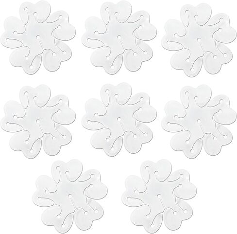 8pcs Balloon Flower Clips, Double Layer Flower Balloon Connectors for Wedding Birthday Party Baby Shower Grand Opening Home Decorations in Saudi Arabia