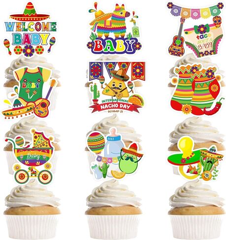 Locally Grown Baby Shower Decorations, 36 Pcs Farmers Market Cupcake Toppers, Farm Fresh Vegetable & Baby Animal Cupcake Decorations for Girls Boys Baby Shower Party in Saudi Arabia