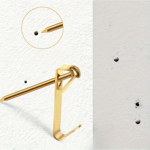 20pcs Heavy Duty Picture Hooks with Nails Picture Hanger Kit Professional Wooden Drywall Metal Photo Frame Hook Hanging Hardware Easy Install 2-Color in Saudi Arabia