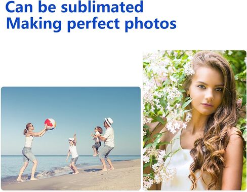 6 قطع من هوتوب فراغات صور بالتسامي مقاس 8 × 10 بوصة من الألومنيوم DIY مجموعة ملصقات جدارية معدنية لطباعة التسامي الحراري، أبيض (أبيض) in Kuwait