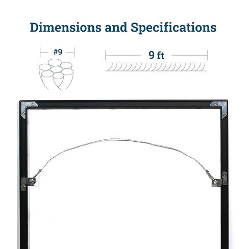 PHS Stainless Steel Wire - Heavy Duty Hanging Wire for Picture Frames, Mirrors, and Wall Decor - Supports up to 100 lbs - 9-Feet - (Pack of 1) in Saudi Arabia
