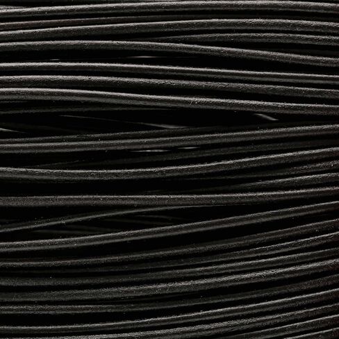 The Beadsmith Greek Leather Cord – Black Color – 1.5mm Spool – 5 Meters/16.4 Feet – Leather Thong Ideal for Braiding, Beading, Necklaces, Fine Lacing, Hair Accessories & DIY Jewelry Making in Saudi Arabia