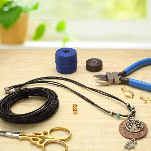The Beadsmith Greek Leather Cord – Black Color – 1.5mm Spool – 5 Meters/16.4 Feet – Leather Thong Ideal for Braiding, Beading, Necklaces, Fine Lacing, Hair Accessories & DIY Jewelry Making in Saudi Arabia