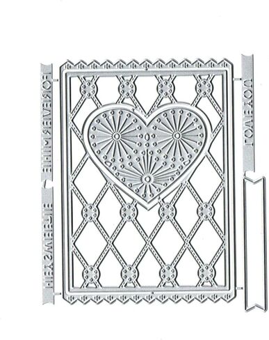 Heart Flower Square Metal Die Cuts for Card Making,Valentine's Day Love Frame Tree Card Cutting Dies Cut Stencils DIY Scrapbooking Album Embossing Paper Card Embossing Craft in Saudi Arabia