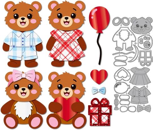 MAYJOYDIY Funny Duck Metal Cutting Dies Mother Duck Die Cuts Stencils Cartoon Bowtie Duckling Embossing Template Dies for DIY Paper Craft Card Making Scrapbooking Album Decor in Saudi Arabia