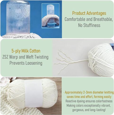 Soft Yarn for Crochet, Crochet - Bright Colors, Perfect for Scarves, Shawls, Blankets and Garments, Skin in Saudi Arabia
